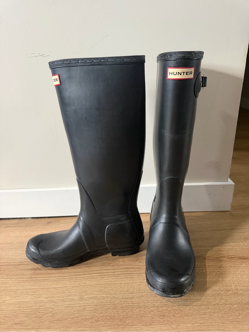 Hunter Black Tall Waterproof Boots